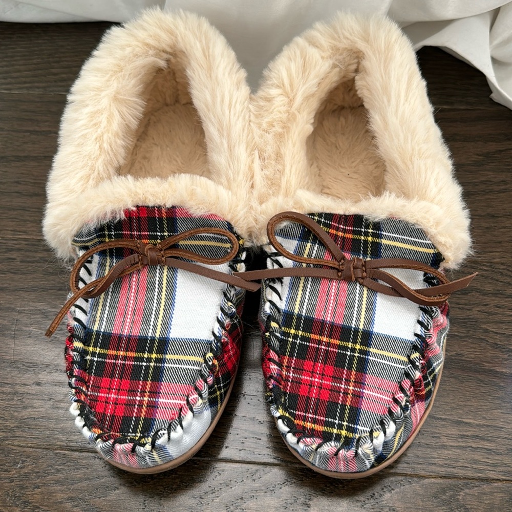 Women’s J Crew Plaid Slippers